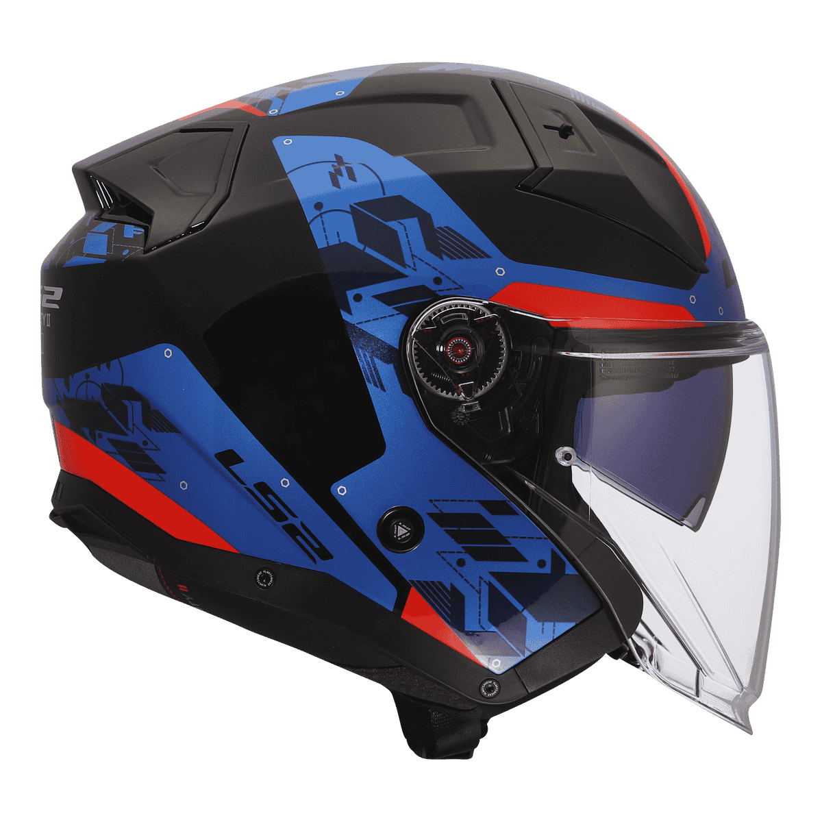 Casco Moto Jet LS2 OF603 INFINITY 2 NIGHTLINE BLU NERO