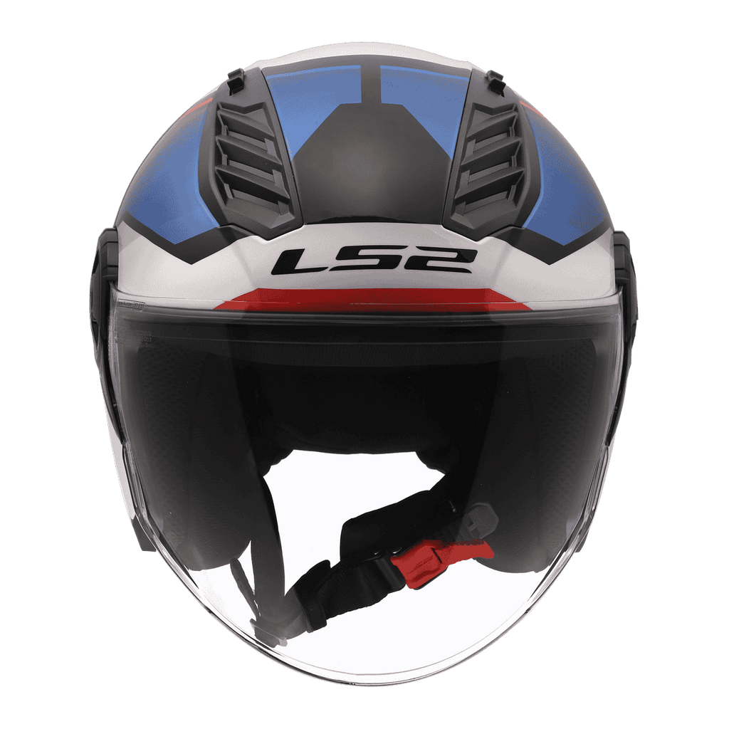 Casco LS2 AIRFLOW 2 SOLAR WHITE BLUE RED