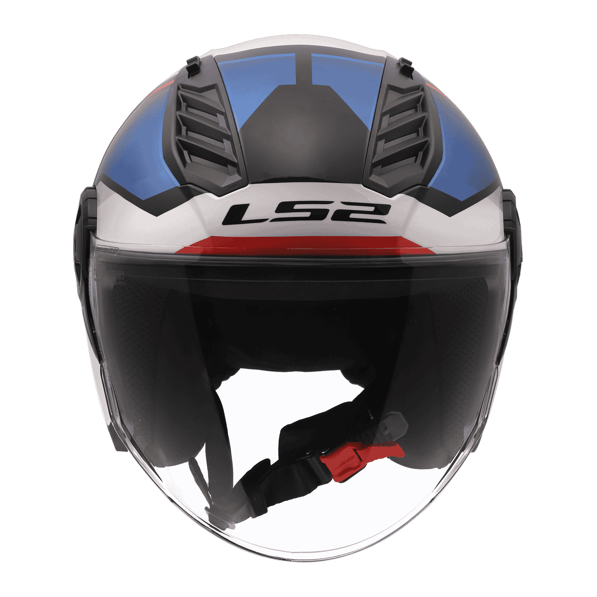 Casco LS2 AIRFLOW 2 SOLAR WHITE BLUE RED