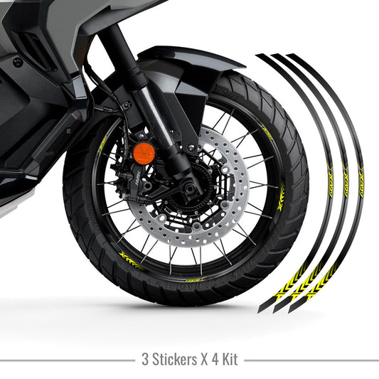 Adesivi Cerchioni per Honda X-ADV 750 nero giallo