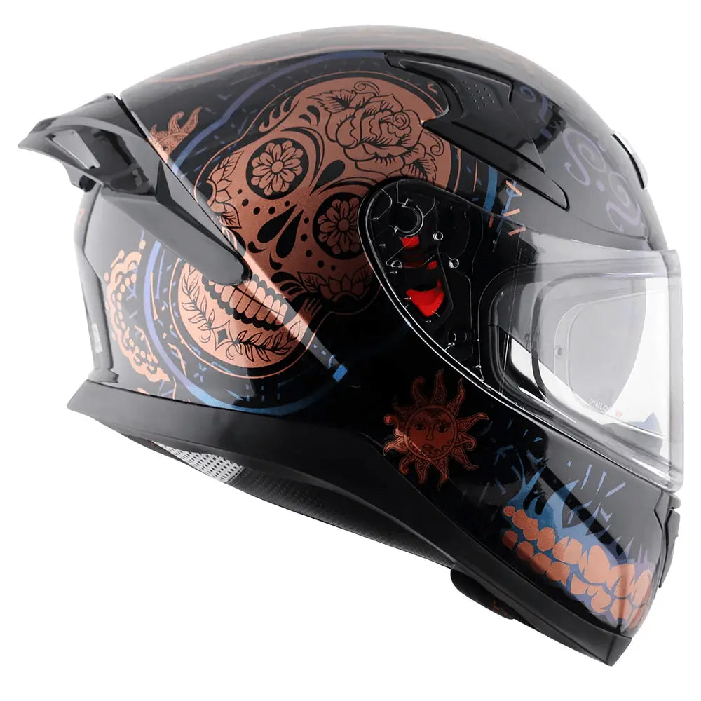 Casco moto AXOR Helmets APEX TRANCE NERO ORO