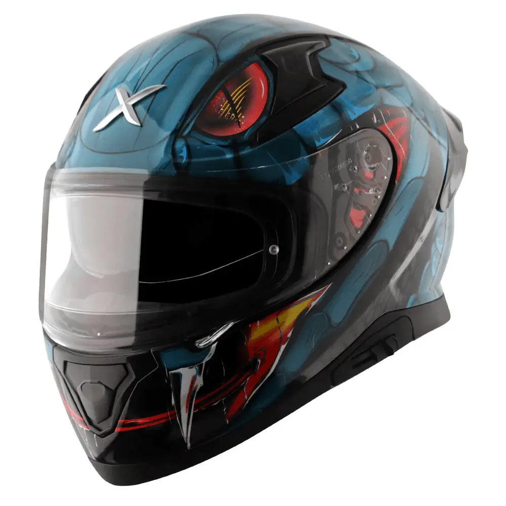 Casco moto AXOR Helmets APEX VENOMOUS INTEGRALE NERO BLU