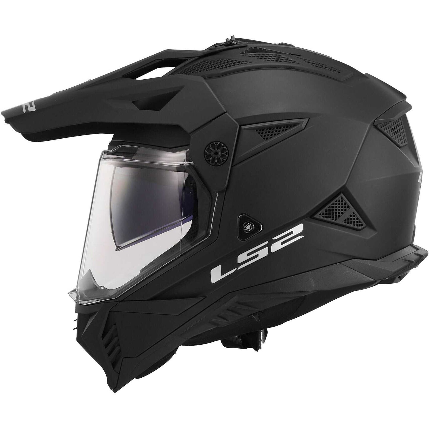 Casco Moto Adventure Ls2 MX702 PIONEER 2 SOLID Nero Opaco