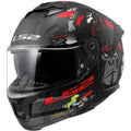 Casco moto LS2 STREAM 2 Angry Monkey Nero Opaco Rosso