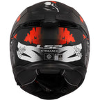 Casco moto LS2 STREAM 2 Angry Monkey Nero Opaco Rosso
