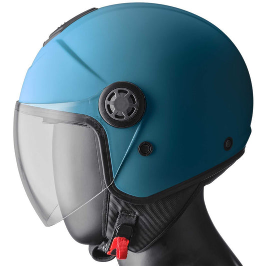 Casco moto Jet GSM gelato Curacao BLU