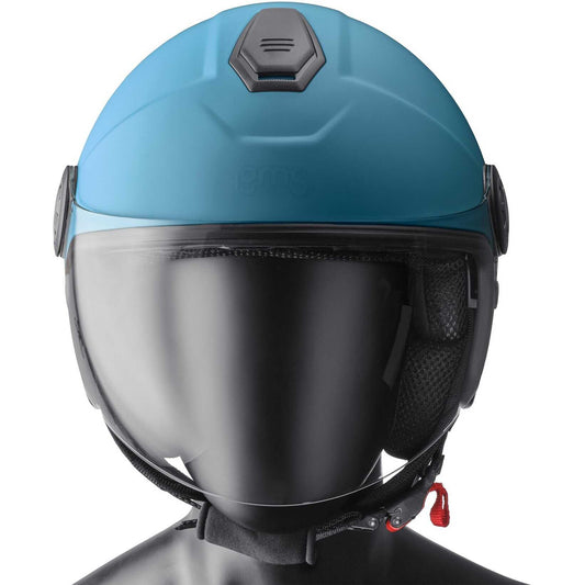 Casco moto Jet GSM gelato Curacao BLU