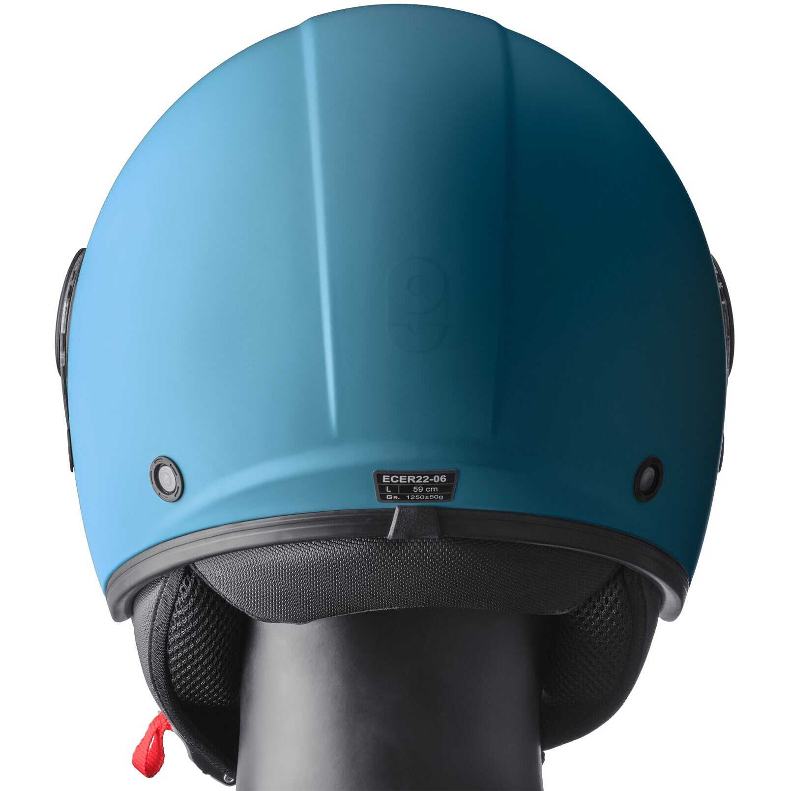 Casco moto Jet GSM gelato Curacao BLU