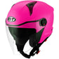 Casco Moto Jet KYT D-CITY PLAIN Fucsia Fluo
