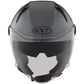 Casco Moto Jet KYT D-CITY PLAIN Grigio LUCIDO