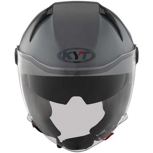 Casco Moto Jet KYT D-CITY PLAIN Grigio LUCIDO