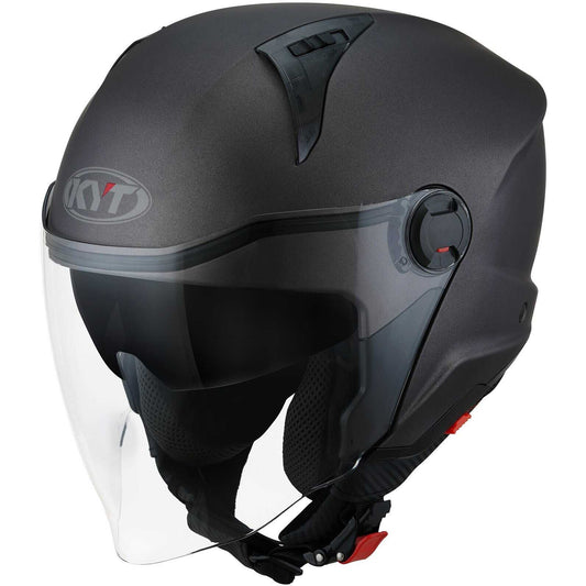 Casco Moto Jet KYT D-CITY PLAIN Grigio opaco matt
