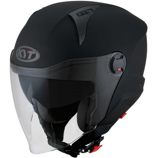 Casco Moto Jet KYT D-CITY PLAIN NERO OPACO