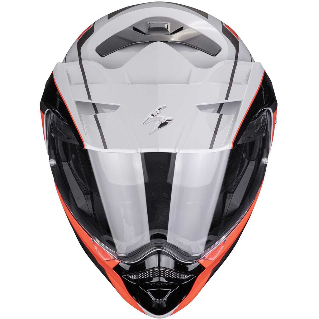 Casco Moto Modulare Adventure P/J Scorpion ADX-2 KAMPS Grigio Rosso