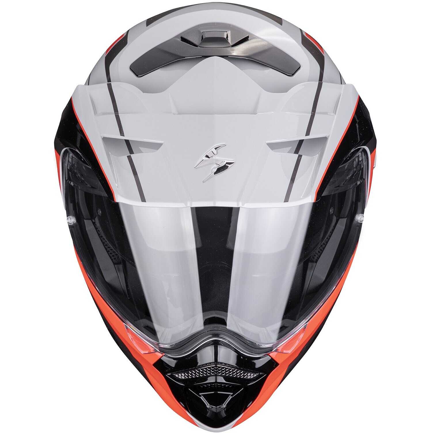 Casco Moto Modulare Adventure P/J Scorpion ADX-2 KAMPS Grigio Rosso