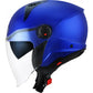 Casco Moto Jet KYT D-CITY PLAIN BLU METALIZZATO
