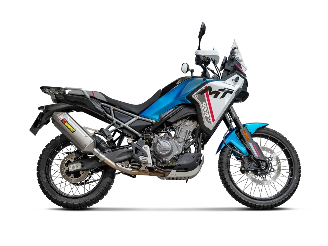 Marmitta terminale Slip-On AKRAPOVIC in titanio per CFMOTO 450MT