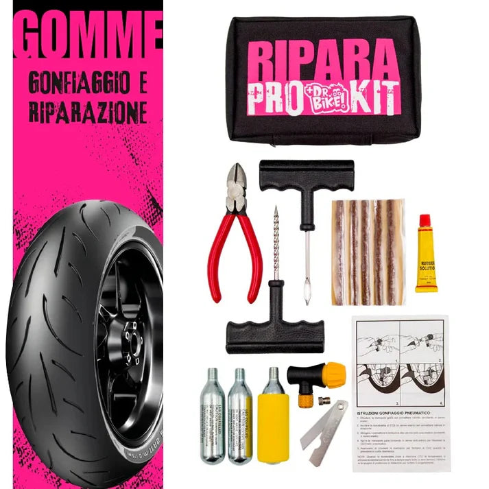 Kit Riparazione Pneumatici Moto Tubeless DR.BIKE