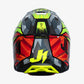 Casco JUST1 J40 GRIGIO ROSSO GIALLO FLUO