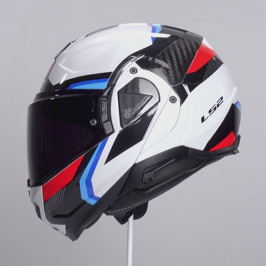 Casco LS2 Advant 2 TRIPLE BIANCO BLU ROSSO