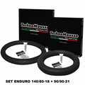 COPPIA TECHNOMOUSSE MOUSSE MOTO ANTIFORATURA MODELLO ENDURO 90-90-21 E 140-80-18