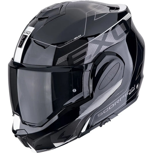 Casco modulare Scorpion EXO-TECH EVO TRAVELLER NERO BIANCO