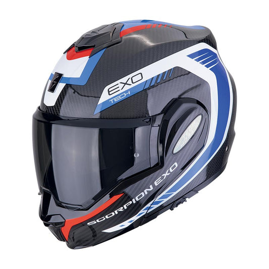 Casco moto SCORPION EXO-TECH EVO CARBON COSY nero blu rosso