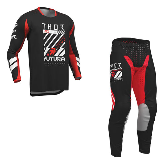 Completo Motocross Enduro Launchmode Futura rosso nero