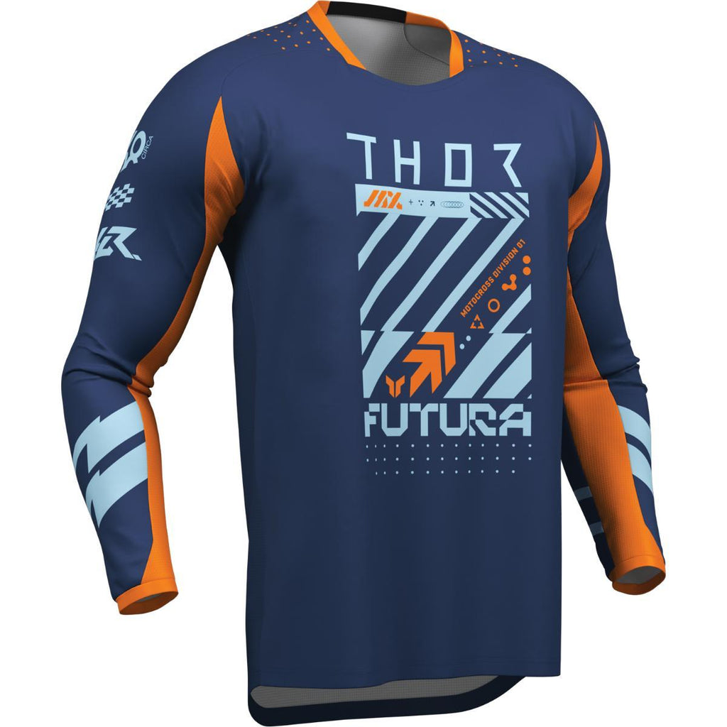 Completo Motocross Enduro Launchmode Blu Arancio