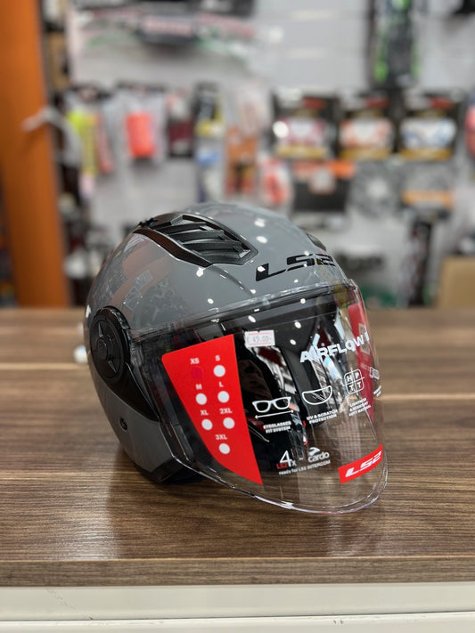 Casco Jet LS2 AIRFLOW 2 grigio nardo