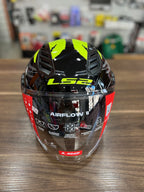 Casco LS2 Airflow 2 BRUSH BLACK YELLOW