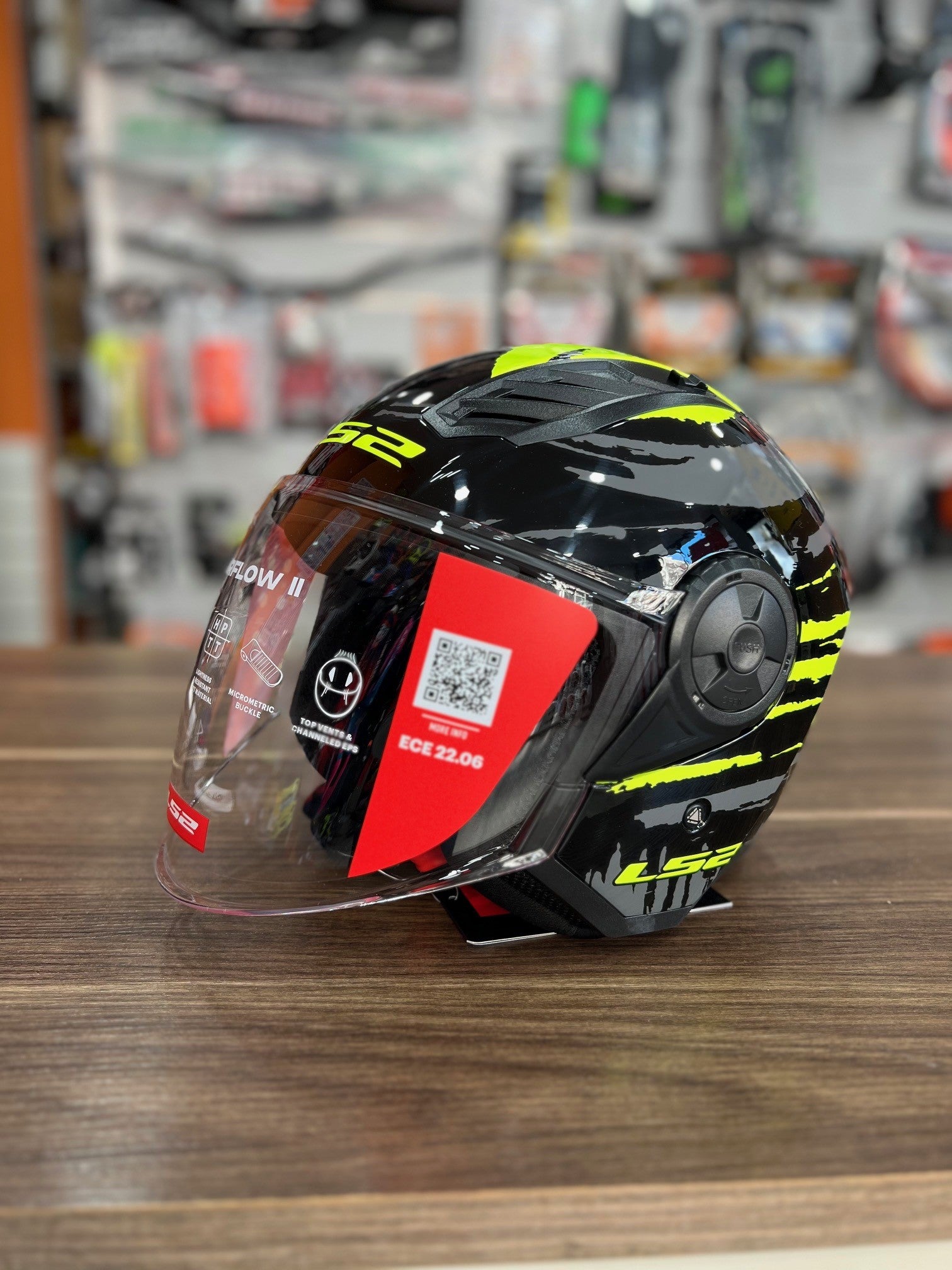Casco LS2 Airflow 2 BRUSH BLACK YELLOW