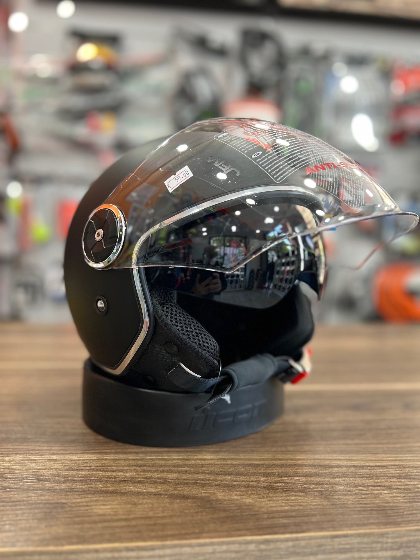 Casco Jet JFM 550 doppia visiera Nero opaco