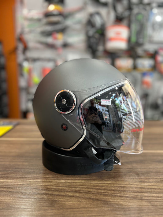 Casco Jet JFM 550 doppia visiera GRIGIO OPACO