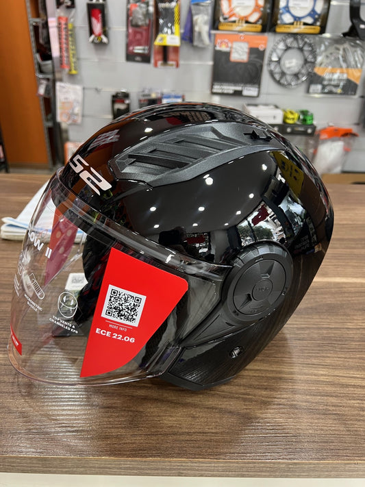 Casco Jet LS2 AIRFLOW 2 nero lucido