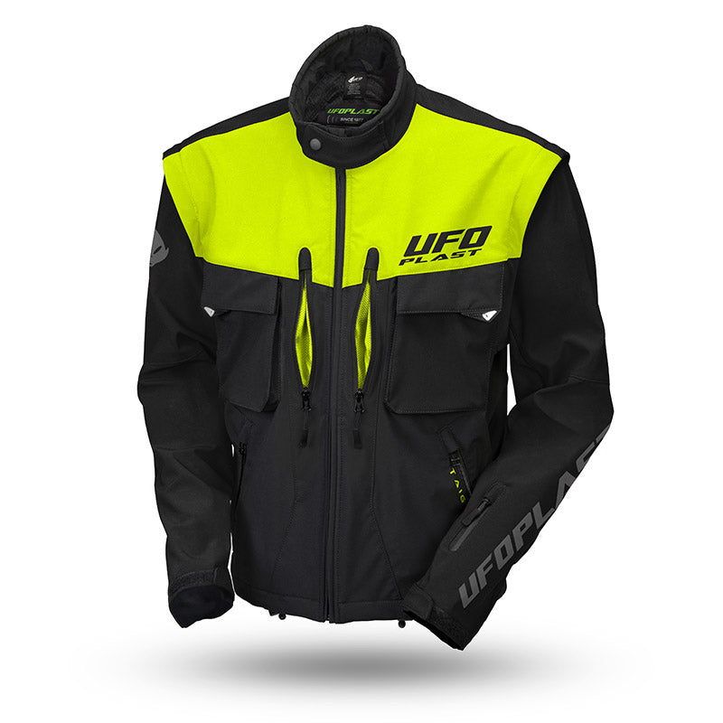 Giacca Enduro Ufo Taiga Nero Giallo Fluo