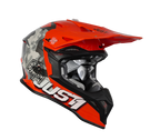 CASCO JUST J-39 KINETIC GLOSS GREY RED CAMO/FLUO ORANGE