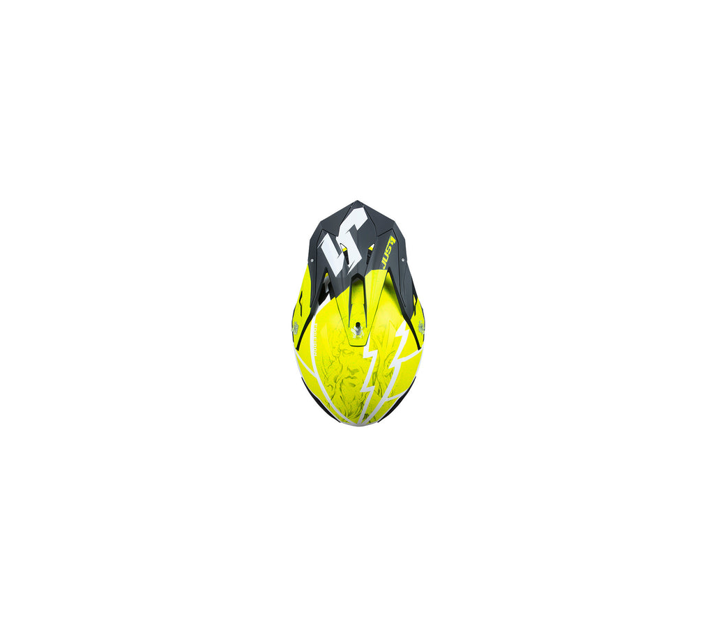 CASCO JUST J39 POSEIDON MATT FLUO YELLOW BLACK WHITE